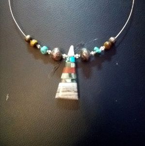 Hand made Choker 1 of a kindJasper,Turq,Coral,Opal